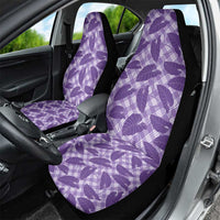 Purple Hawaii Kalo Palaka Motifs Car Seat Cover Hawaiian Taro Leaves Elegant Vibes - Polynesian Pride