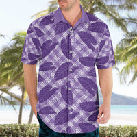 Purple Hawaii Kalo Palaka Motifs Hawaiian Shirt Hawaiian Taro Leaves Elegant Vibes - Polynesian Pride