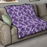 Purple Hawaii Kalo Palaka Motifs Quilt Hawaiian Taro Leaves Elegant Vibes - Polynesian Pride