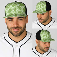 Green Hawaii Kalo Palaka Motifs Baseball Net Cap Hawaiian Taro Leaves Elegant Vibes