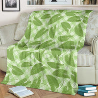 Green Hawaii Kalo Palaka Motifs Blanket Hawaiian Taro Leaves Elegant Vibes - Polynesian Pride