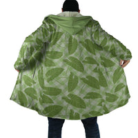 Green Hawaii Kalo Palaka Motifs Cloak Hawaiian Taro Leaves Elegant Vibes - Polynesian Pride