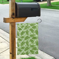 Green Hawaii Kalo Palaka Motifs Garden Flag Hawaiian Taro Leaves Elegant Vibes - Polynesian Pride