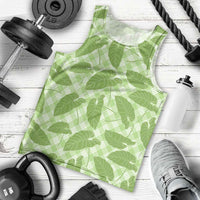 Green Hawaii Kalo Palaka Motifs Men Tank Top Hawaiian Taro Leaves Elegant Vibes - Polynesian Pride