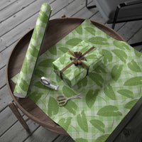 Green Hawaii Kalo Palaka Motifs Wrapping Paper Hawaiian Taro Leaves Elegant Vibes - Polynesian Pride
