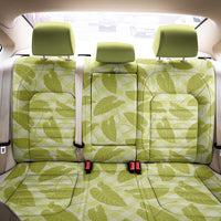 Lime Green Hawaii Kalo Palaka Motifs Back Car Seat Cover Hawaiian Taro Leaves Elegant Vibes - Polynesian Pride