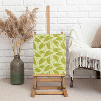Lime Green Hawaii Kalo Palaka Motifs Canvas Wall Art Hawaiian Taro Leaves Elegant Vibes - Polynesian Pride
