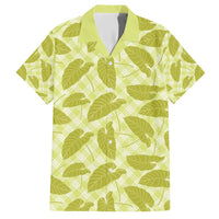 Lime Green Hawaii Kalo Palaka Motifs Hawaiian Shirt Hawaiian Taro Leaves Elegant Vibes - Polynesian Pride
