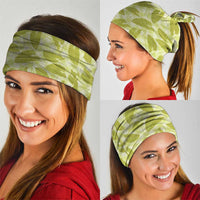 Lime Green Hawaii Kalo Palaka Motifs Neck Gaiter Hawaiian Taro Leaves Elegant Vibes - Polynesian Pride