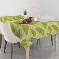 Lime Green Hawaii Kalo Palaka Motifs Tablecloth Hawaiian Taro Leaves Elegant Vibes - Polynesian Pride
