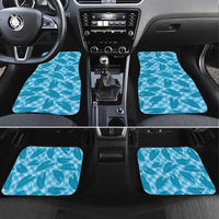 Blue Hawaii Kalo Palaka Motifs Car Mats Hawaiian Taro Leaves Elegant Vibes - Polynesian Pride