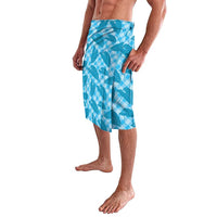 Blue Hawaii Kalo Palaka Motifs Lavalava Hawaiian Taro Leaves Elegant Vibes - Polynesian Pride