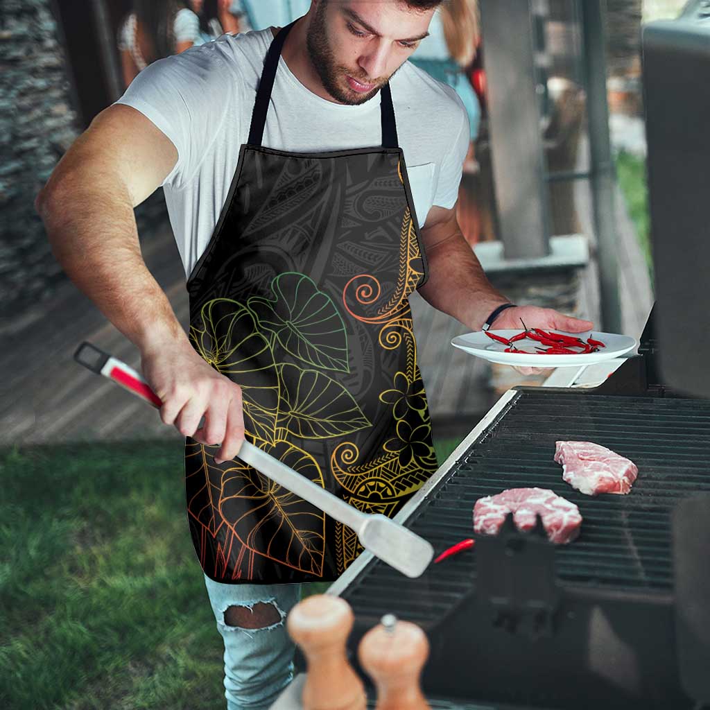 Aloha Hawaii Kalo Apron Reggae Taro Polynesian Pattern - Polynesian Pride