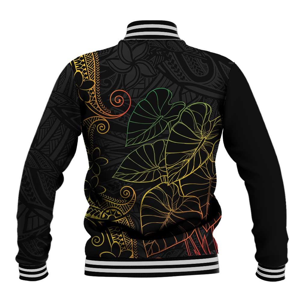 Aloha Hawaii Kalo Baseball Jacket Reggae Taro Polynesian Pattern - Polynesian Pride