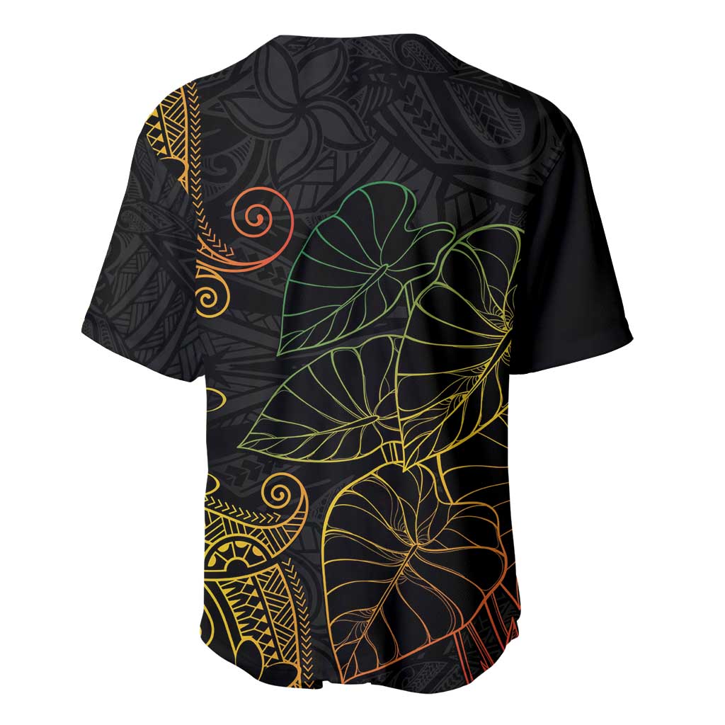 Aloha Hawaii Kalo Baseball Jersey Reggae Taro Polynesian Pattern - Polynesian Pride