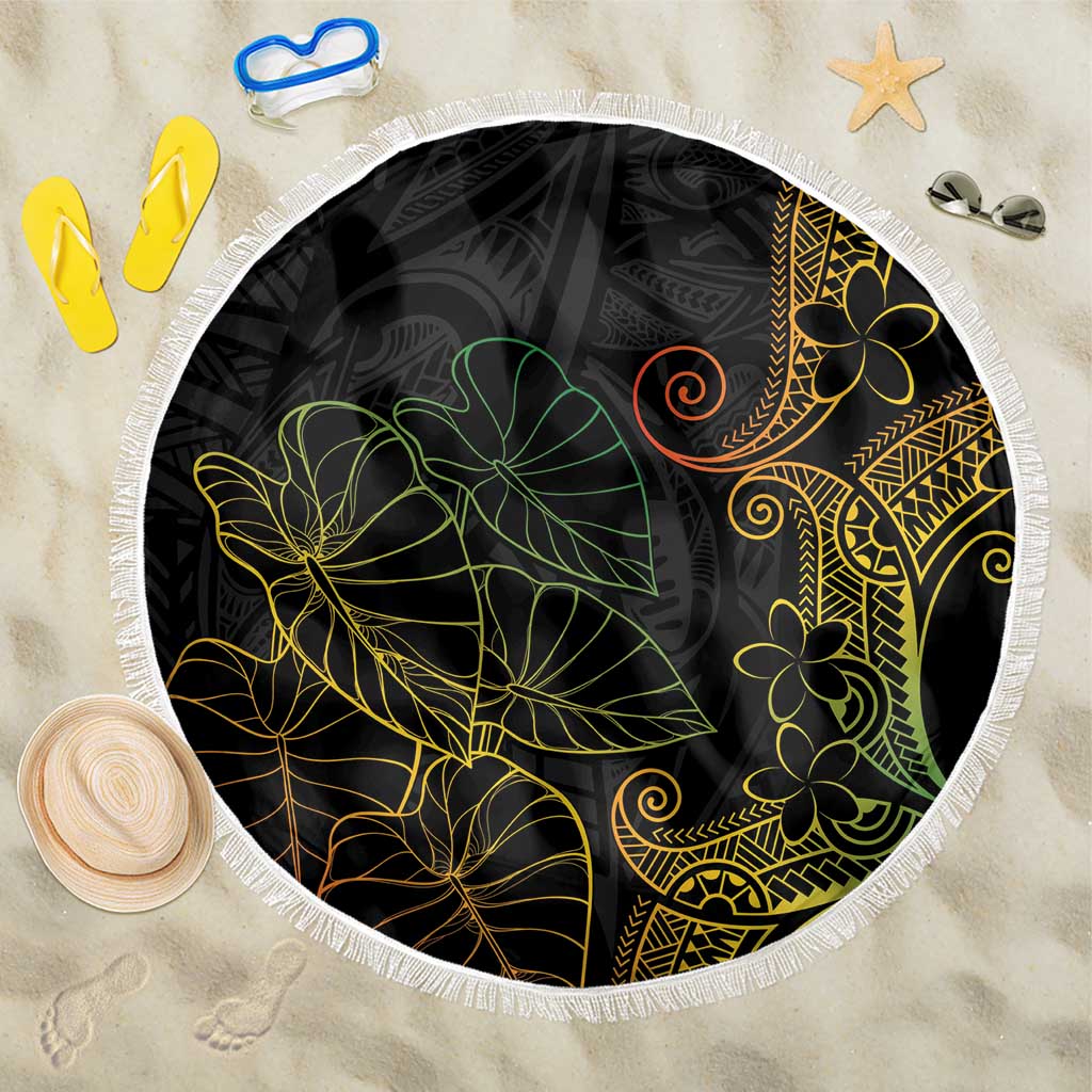 Aloha Hawaii Kalo Beach Blanket Reggae Taro Polynesian Pattern - Polynesian Pride
