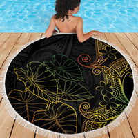 Aloha Hawaii Kalo Beach Blanket Reggae Taro Polynesian Pattern - Polynesian Pride