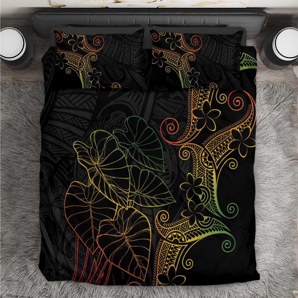 Aloha Hawaii Kalo Bedding Set Reggae Taro Polynesian Pattern - Polynesian Pride