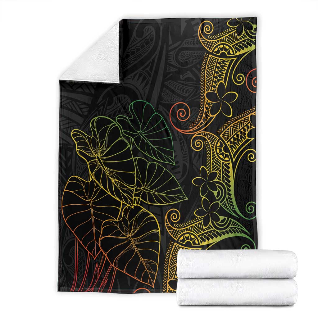 Aloha Hawaii Kalo Blanket Reggae Taro Polynesian Pattern - Polynesian Pride
