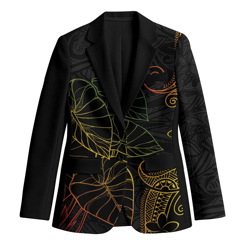 Aloha Hawaii Kalo Blazer Reggae Taro Polynesian Pattern - Polynesian Pride