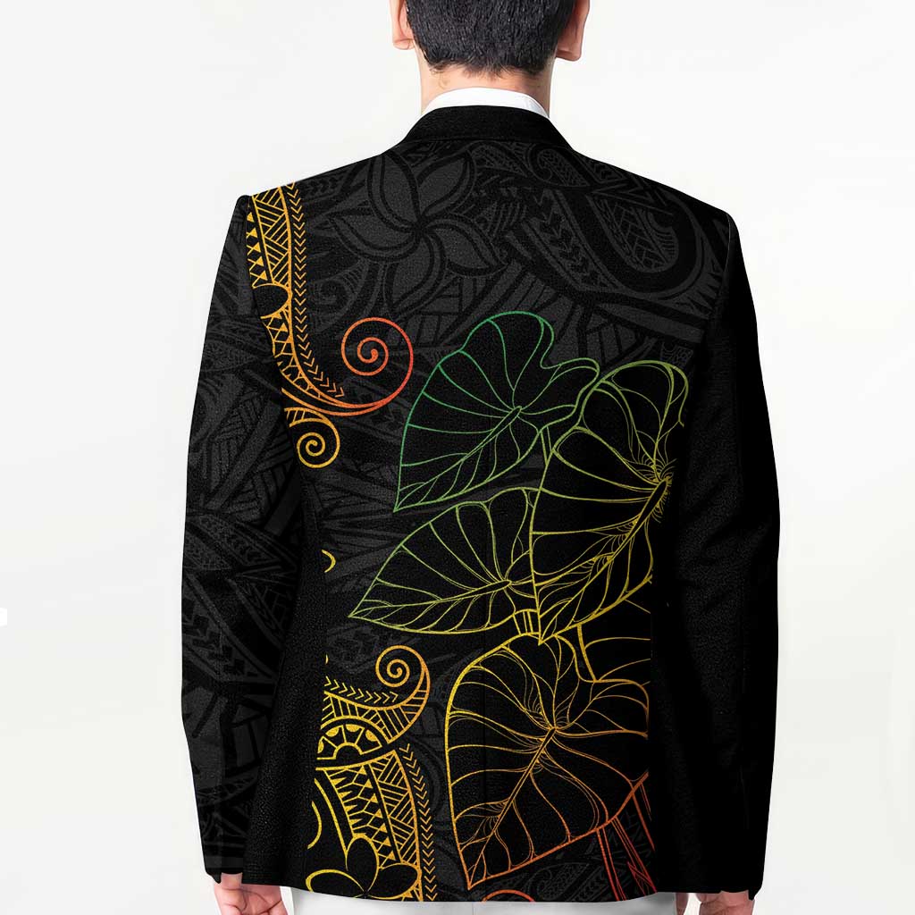 Aloha Hawaii Kalo Blazer Reggae Taro Polynesian Pattern - Polynesian Pride