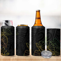 Aloha Hawaii Kalo 4 in 1 Can Cooler Tumbler Reggae Taro Polynesian Pattern - Polynesian Pride