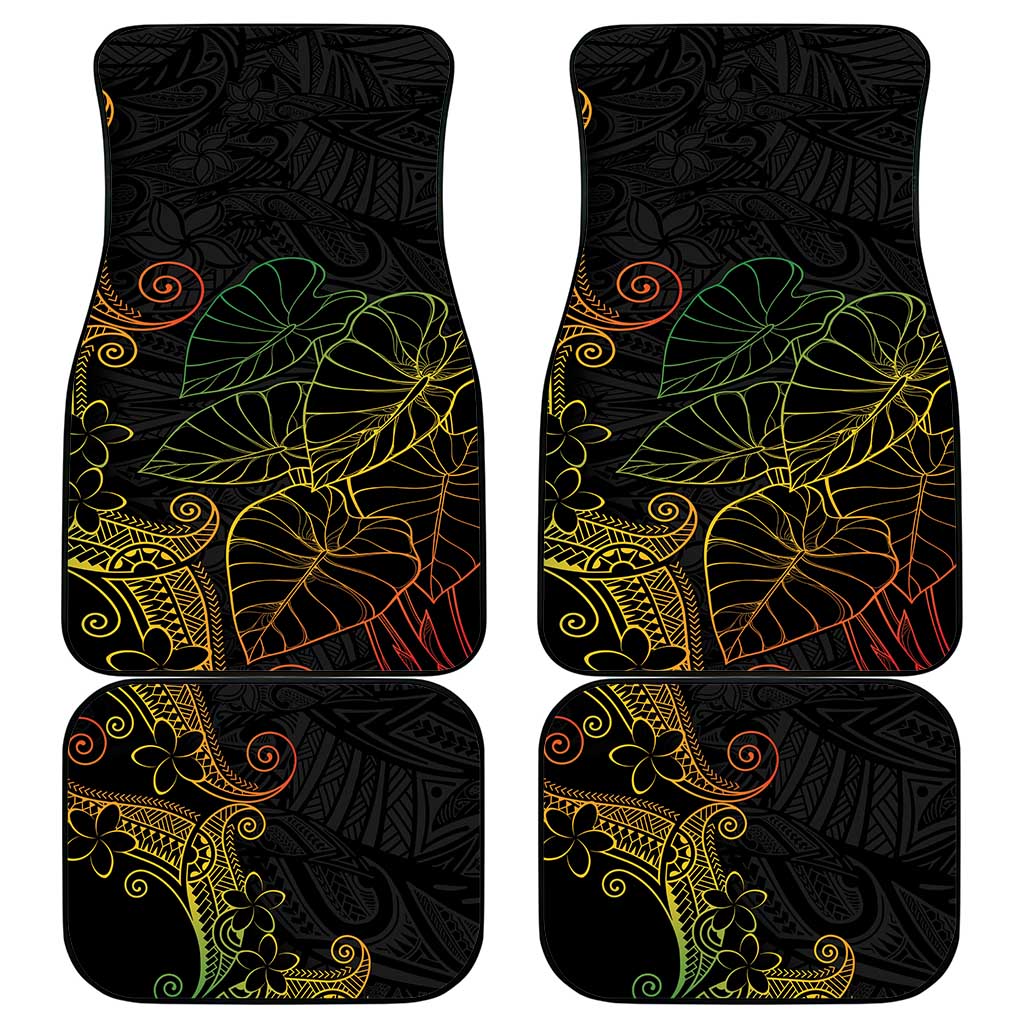 Aloha Hawaii Kalo Car Mats Reggae Taro Polynesian Pattern - Polynesian Pride