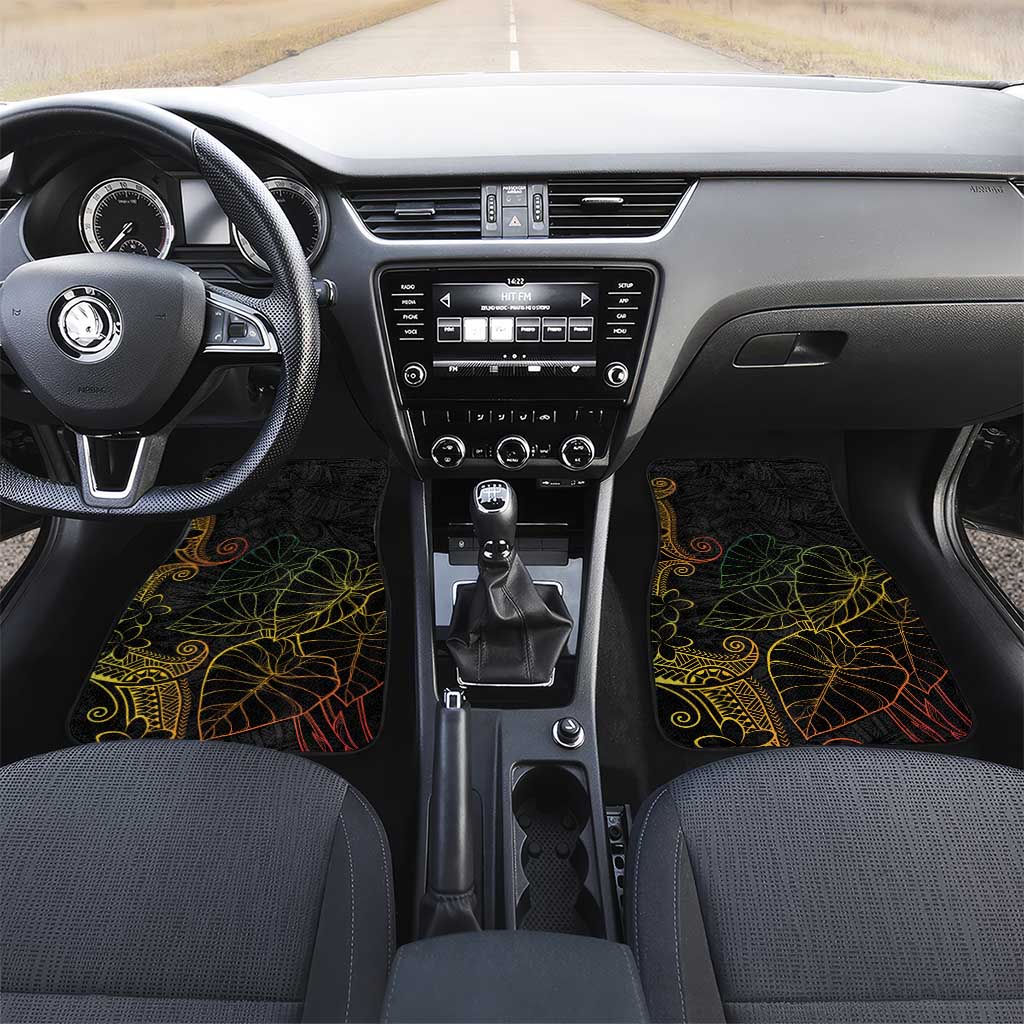 Aloha Hawaii Kalo Car Mats Reggae Taro Polynesian Pattern - Polynesian Pride