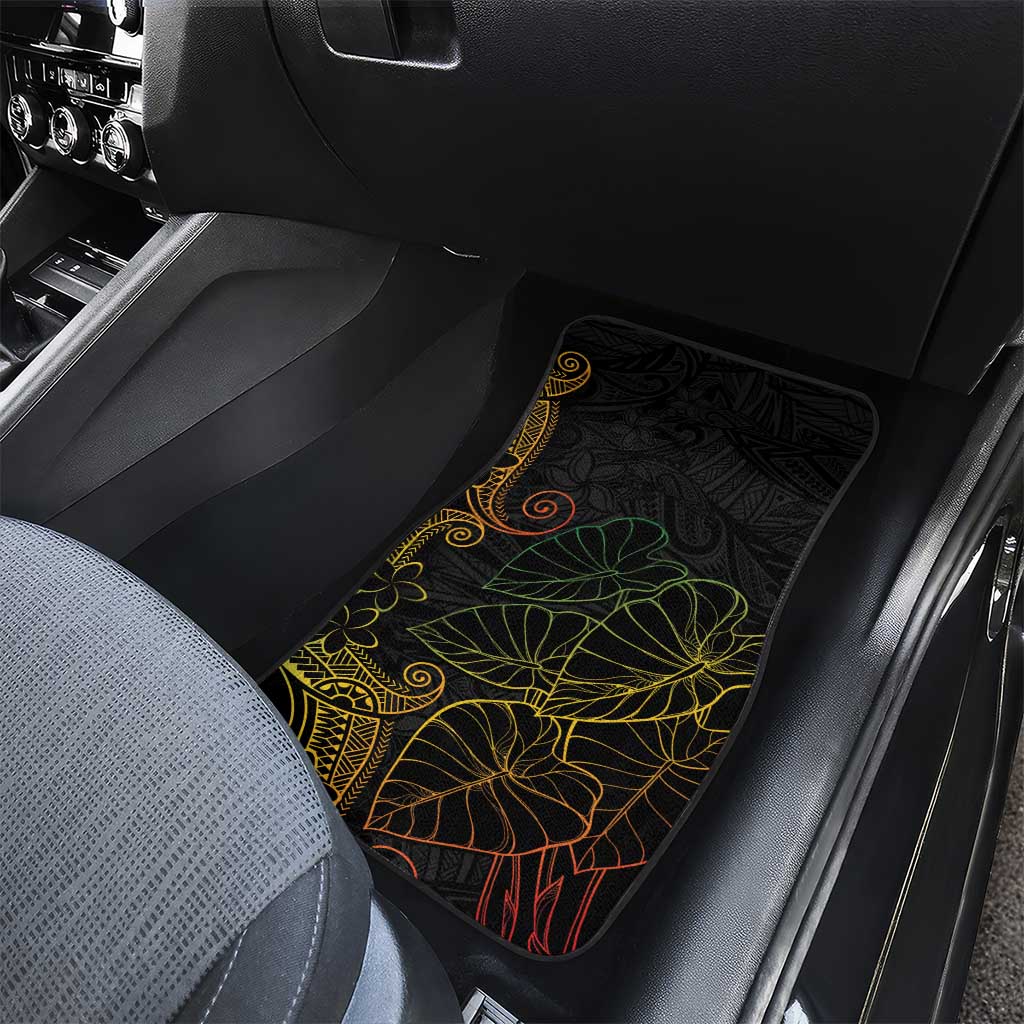 Aloha Hawaii Kalo Car Mats Reggae Taro Polynesian Pattern - Polynesian Pride