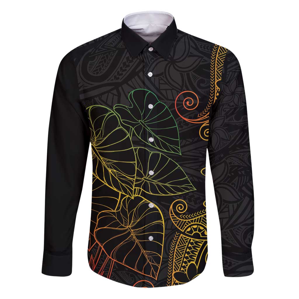 Aloha Hawaii Kalo Family Matching Puletasi and Hawaiian Shirt Reggae Taro Polynesian Pattern - Polynesian Pride