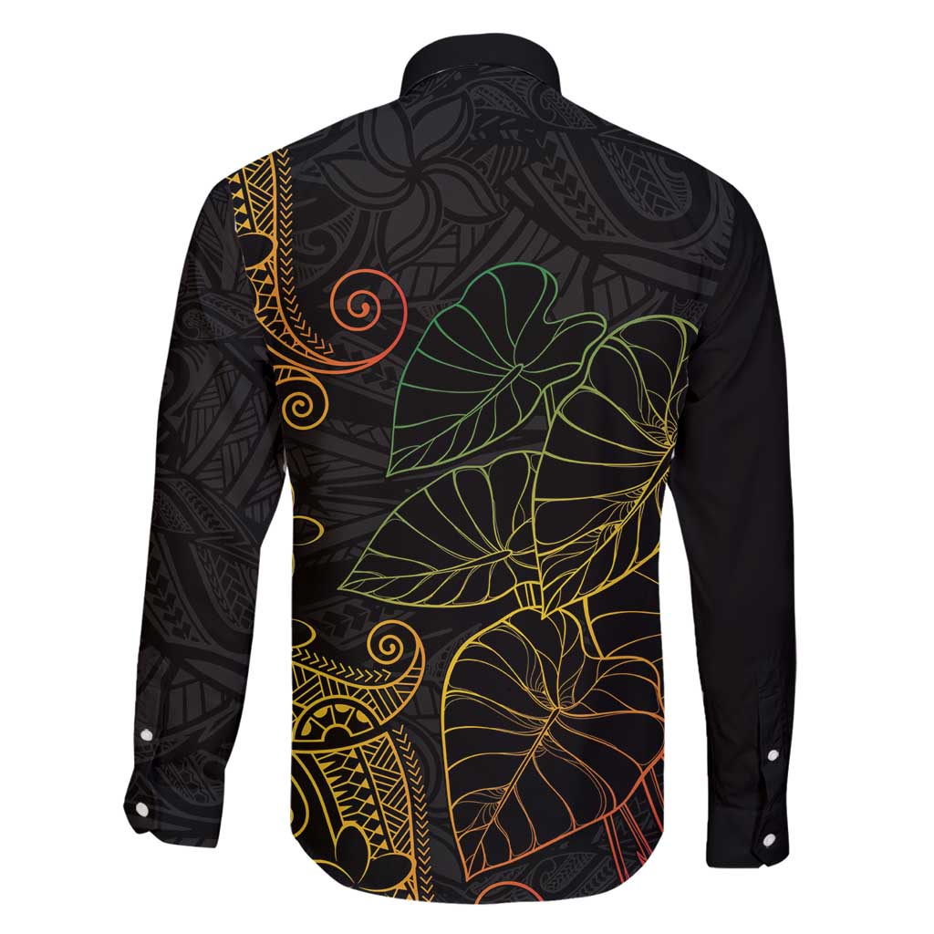 Aloha Hawaii Kalo Family Matching Puletasi and Hawaiian Shirt Reggae Taro Polynesian Pattern - Polynesian Pride