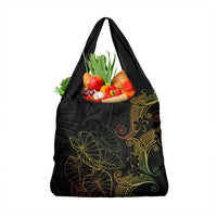 Aloha Hawaii Kalo Grocery Bag Reggae Taro Polynesian Pattern - Polynesian Pride