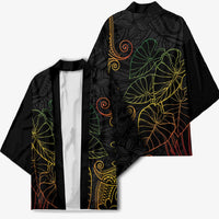 Aloha Hawaii Kalo Kimono Reggae Taro Polynesian Pattern - Polynesian Pride