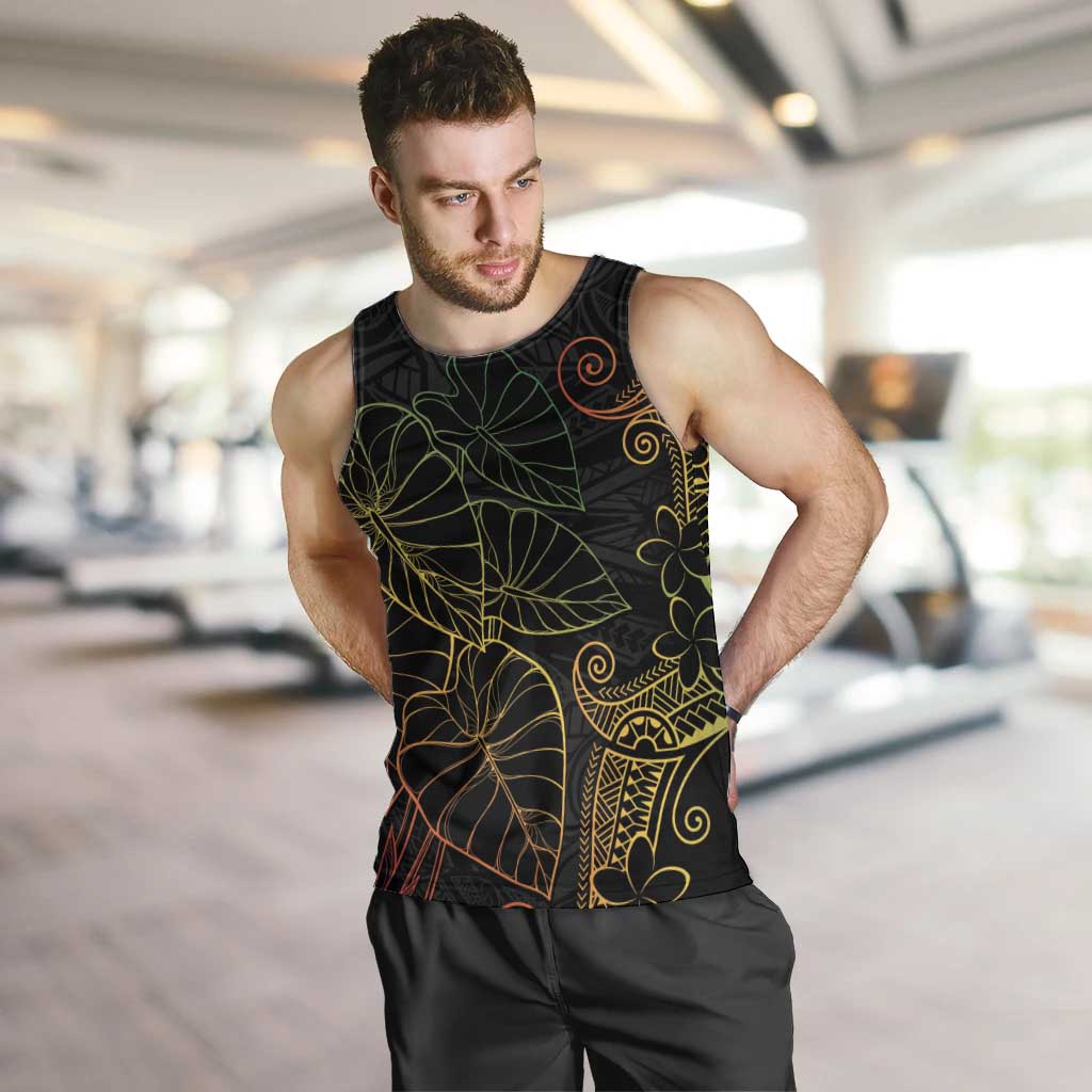 Aloha Hawaii Kalo Men Tank Top Reggae Taro Polynesian Pattern - Polynesian Pride