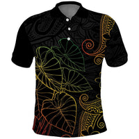 Aloha Hawaii Kalo Polo Shirt Reggae Taro Polynesian Pattern - Polynesian Pride