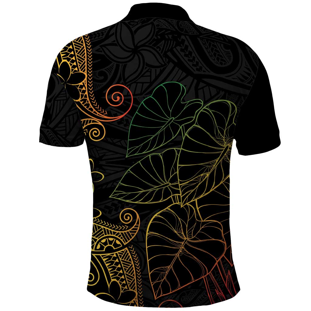 Aloha Hawaii Kalo Polo Shirt Reggae Taro Polynesian Pattern - Polynesian Pride
