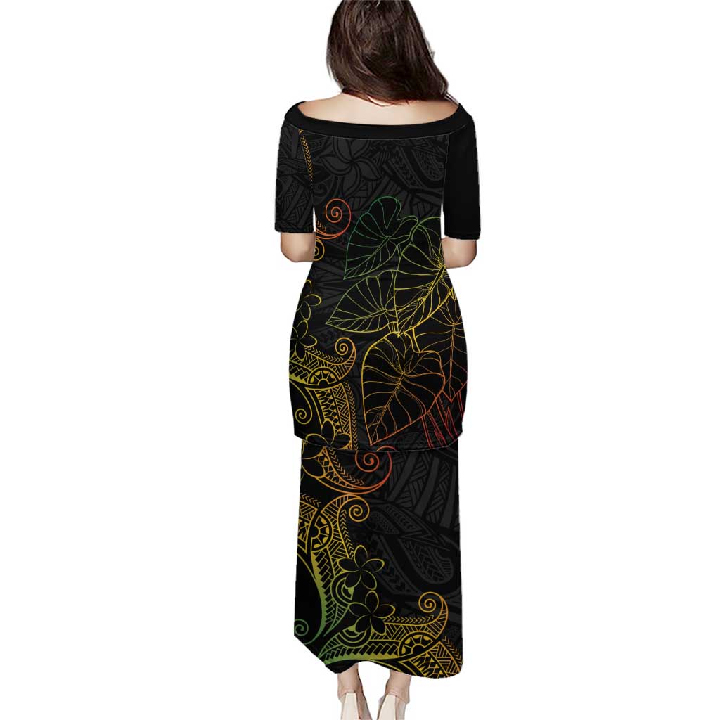 Aloha Hawaii Kalo Puletasi Reggae Taro Polynesian Pattern - Polynesian Pride