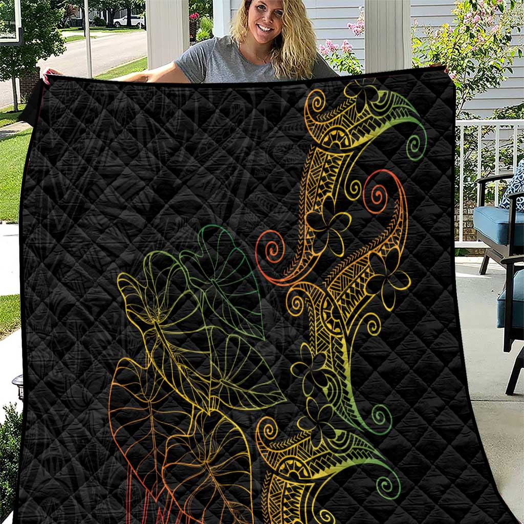 Aloha Hawaii Kalo Quilt Reggae Taro Polynesian Pattern - Polynesian Pride