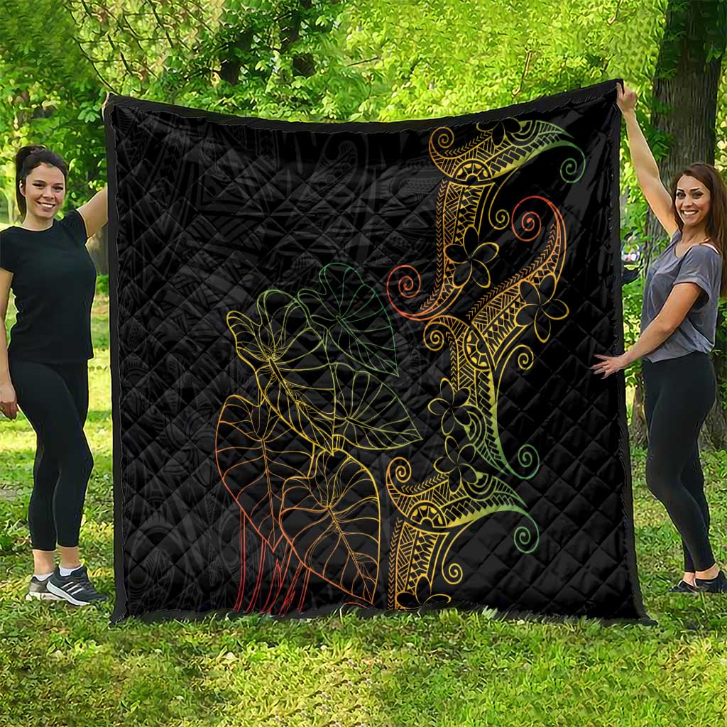 Aloha Hawaii Kalo Quilt Reggae Taro Polynesian Pattern - Polynesian Pride