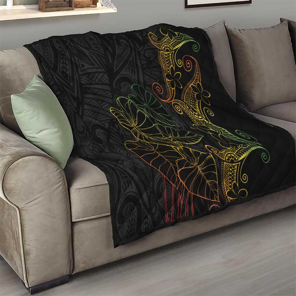 Aloha Hawaii Kalo Quilt Reggae Taro Polynesian Pattern - Polynesian Pride