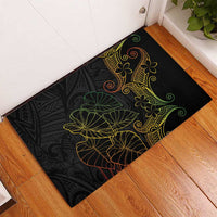 Aloha Hawaii Kalo Rubber Doormat Reggae Taro Polynesian Pattern - Polynesian Pride