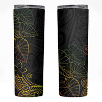Aloha Hawaii Kalo Skinny Tumbler Reggae Taro Polynesian Pattern - Polynesian Pride