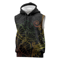 Aloha Hawaii Kalo Sleeveless Hoodie Reggae Taro Polynesian Pattern - Polynesian Pride