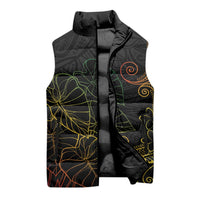 Aloha Hawaii Kalo Sleeveless Puffer Jacket Reggae Taro Polynesian Pattern - Polynesian Pride