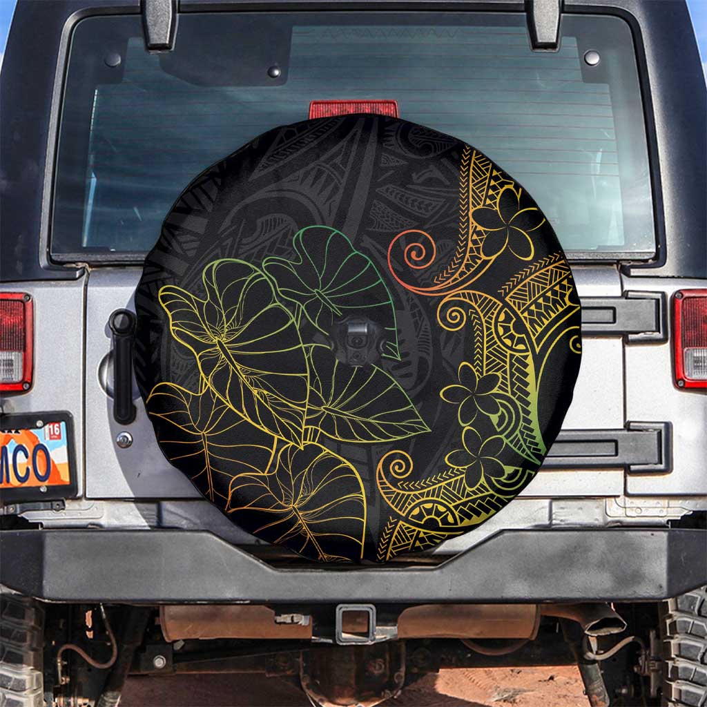 Aloha Hawaii Kalo Spare Tire Cover Reggae Taro Polynesian Pattern - Polynesian Pride