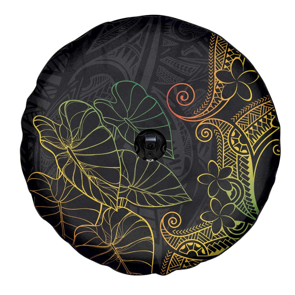 Aloha Hawaii Kalo Spare Tire Cover Reggae Taro Polynesian Pattern - Polynesian Pride