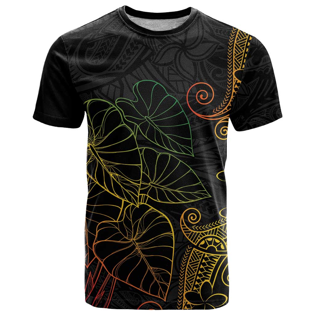 Aloha Hawaii Kalo T Shirt Reggae Taro Polynesian Pattern - Polynesian Pride