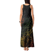 Aloha Hawaii Kalo Tank Maxi Dress Reggae Taro Polynesian Pattern - Polynesian Pride
