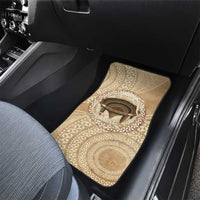 Tonga Skink Kava Bowl Car Mats Vintage Tongan Ngatu Pattern