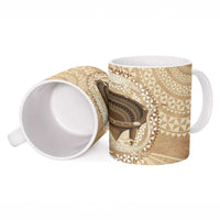 Tonga Skink Kava Bowl Ceramic Mug Vintage Tongan Ngatu Pattern LT14 - Polynesian Pride